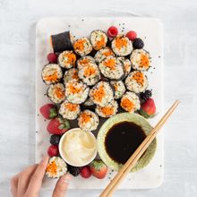 にんじんときゅうりの玄米のり巻き
