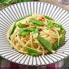 【さやえんどうのペペロンチーノ】春野菜が主役のパスタの工程5