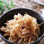 お弁当にも♡シャキッと美味しいひき肉ともやしのオイマヨ炒め