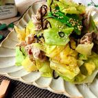 春キャベツと豚肉の塩昆布あえ