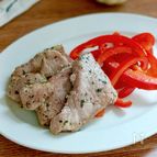 冷めてもおいしい◎豚肩ロースとパプリカの簡単バジルソテー