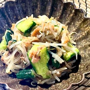 michuの作ってみた!投稿(もやしときゅうり《ノンオイル♡梅味噌サラダ》)
