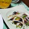 ななちゃんの作ってみた!投稿(一皿食べたい！カツオのたたきと揚げなすと水菜の香味サラダ)