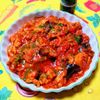 深い青の作ってみた!投稿(【家族大絶賛♡バジル香る♪とろとろなすと鶏肉のトマト煮込み】)