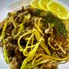 楽ラク手抜キッチン🐶🐾の作ってみた!投稿(【豚こま肉のねぎ塩レモンパスタ】ワンパンだから美味しい♪)