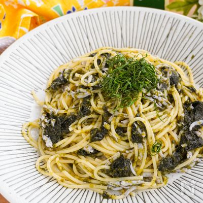 【プロの賄い】簡単!大葉としらすの出汁パスタ