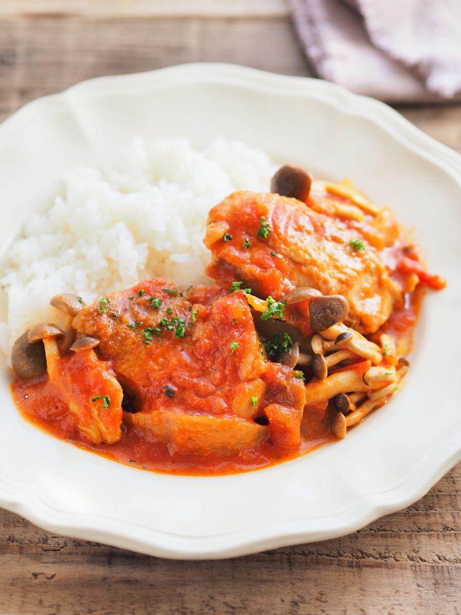 簡単やわらかごはんがススム♡「チキンのトマトチーズ煮込み」 レシピサイトNadia