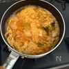 【お豆腐と卵の旨だしキムチスープ】5分で完成！包丁不要！の工程2
