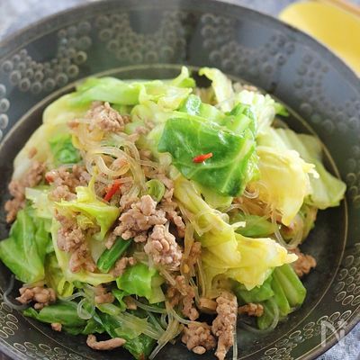 キャベツたっぷり麻婆春雨