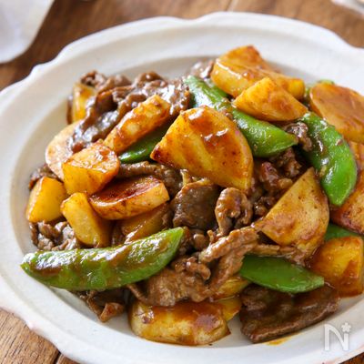 牛肉と春野菜のカレー炒め