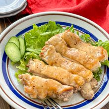 【塩だれレモンのチキンステーキ】さっぱりダレが食欲そそる◎