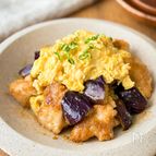 鶏むね肉となすのとろたまチキン南蛮【揚げない・ゆで卵不要】