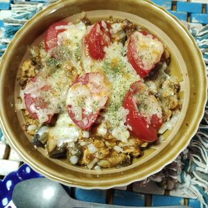 M＊Pの作ってみた!投稿(熱々トマトの！【焼きカレードリア】)