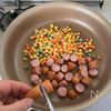 【ミネストローネ風スープパスタ】ワンパン！の工程1