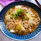 ごはんがすすむ♪シャキシャキとろん
レンコン入り麻婆白菜