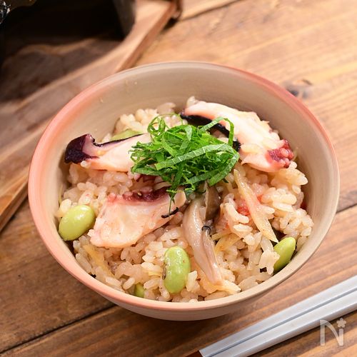 夏のタコめし「枝豆ショウガ タコ釜飯」