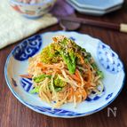 【菜の花と切り干し大根の中華風炒め】節約/春を感じる日に