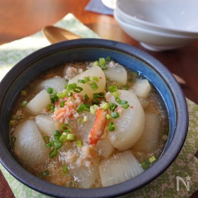 大根とカニ缶の含め煮