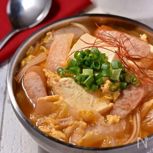 白菜たっぷり韓国風スープ│具だくさんの食べる満足スープ