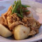 里芋と豚肉の味噌炒め