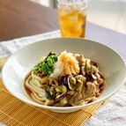 レンジで完結！【みぞれの肉ぶっかけうどん】