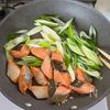【鮭と長ねぎの和風パスタ】めんつゆで簡単!コクうま!の工程3