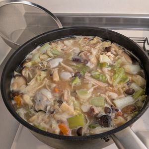 1477136の作ってみた!投稿(牡蠣とたっぷり野菜の土手鍋風)