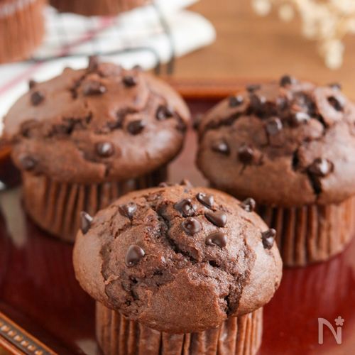 チョコココアの米粉マフィン【簡単なのに美味しすぎ！】