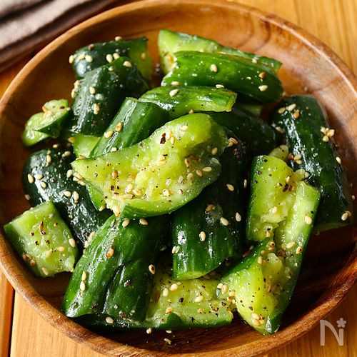 5分で完成!【旨塩鶏がらきゅうり】胡麻油香る♩