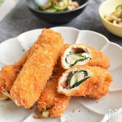 ささみの梅しそチーズフライ*さっぱりが嬉しい揚げ物!