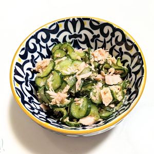 ごんべすの作ってみた!投稿(クセになる美味しさ！火を使わず超簡単【塩だれツナきゅうり】)
