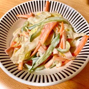 りぃママの作ってみた!投稿(＼やみつきサラダ／白菜の和風コールスロー)