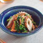 パパッと1品！ほうれん草とにんじんとちくわの胡麻和え