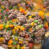 野菜も一緒に♪カラフル担々丼の工程3