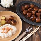 【1歳半からの親子ごはん】卵不使用！甘酢あんミートボール♩
