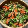 楽ラク手抜キッチン🐶🐾の作ってみた!投稿(調味料はごま油のみ♩チンゲン菜とカニカマの塩昆布和え)