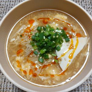 よっこの作ってみた!投稿(【豆腐とえのきのかき玉スープ】ふわとろ♡ほっこりヘルシー♪)