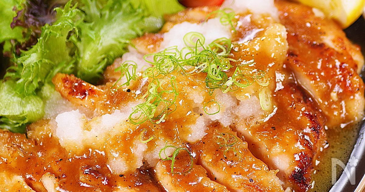 ガリバタレモンおろし🤭💕鶏むね肉のチキンステーキ