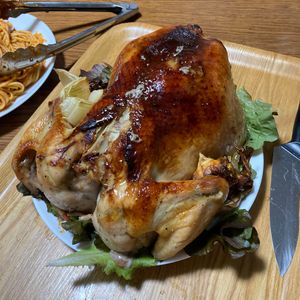 1392997の作ってみた!投稿(ハーブ不要！【丸鶏ローストチキン】調味料3つで味簡単♩)