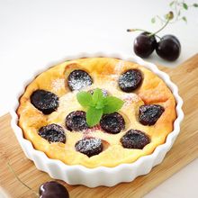 【焼くまで5分】簡単♡チェリーのヨーグルトクラフティ