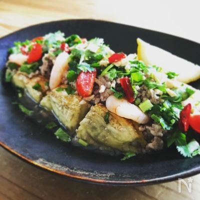 タイ風焼きナスサラダヤムマクア