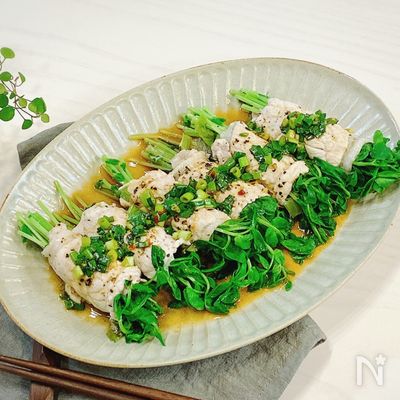 レンジで簡単・時短!!さっぱりヘルシー！野菜巻きしゃぶしゃぶ