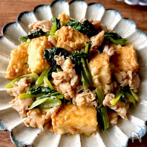 レンジで10分【豚こまと厚揚げのオイスター煮】ご飯がすすむ♪