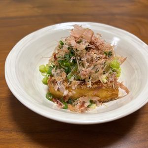 こむぎの作ってみた!投稿(あと一品欲しいときに!食欲そそる【厚揚げのねぎ醤油がけ】)