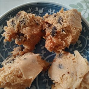 KUMIKOの作ってみた!投稿(レンジで！ノンオイル♪【米粉のマーラーカオ風蒸しパン】)