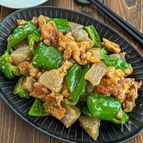 こんにゃくとピーマンの《回鍋肉風♡味噌炒め》