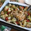 味付け1本でプロの味！【バジルチキンと野菜のオーブン焼き】