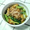 M＊Pの作ってみた!投稿(おかかたっぷり♡シャキシャキ小松菜とさつま揚げの麺つゆ炒め)