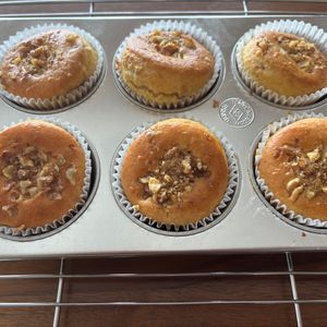 こむぎの作ってみた!投稿(ふわふわ♡米粉のくるみマフィン)