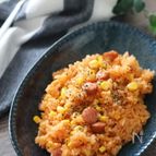 【とうもろこしのスパイシー炊き込みご飯】辛ウマ♪もう一杯！！